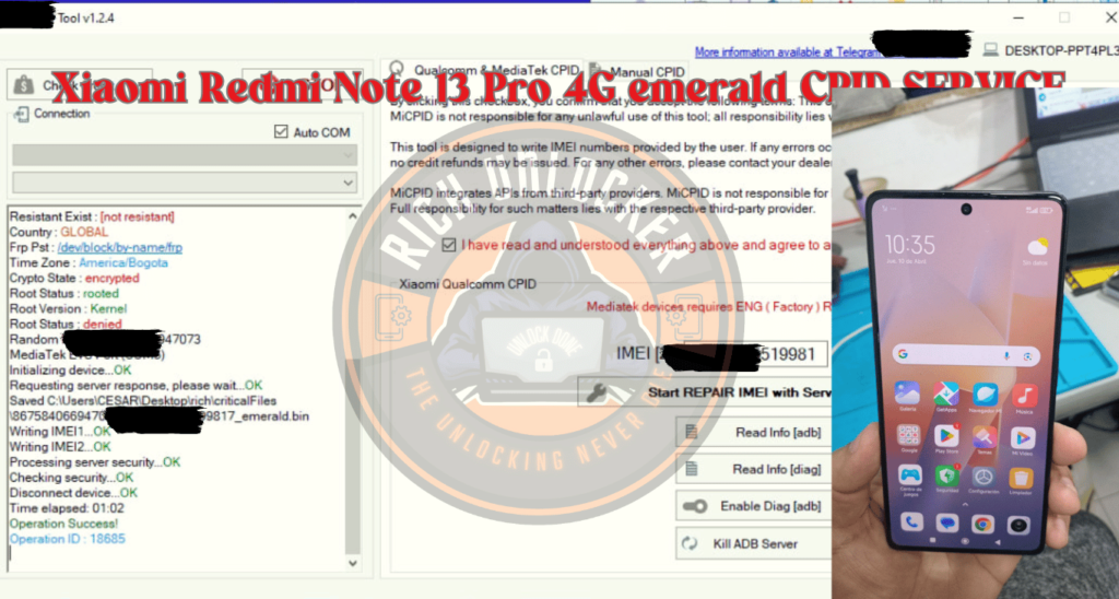 Redmi Note 13 Pro 4G (emerald) – CPID