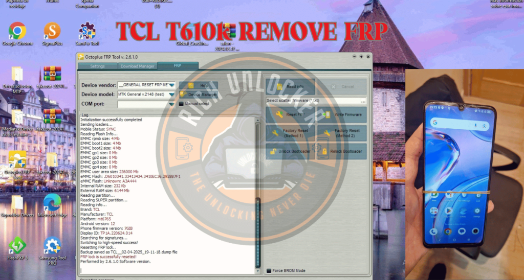 TCL T610K – FRP con Octoplus FRP