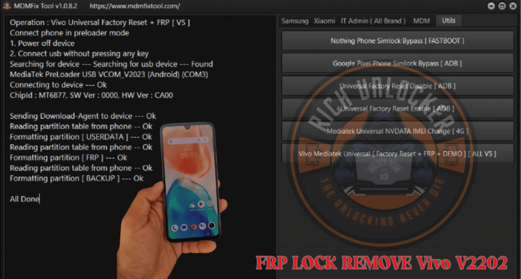 Vivo V2202 – FRP Lock